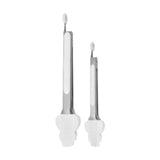 Maxbell 2 Pieces Locking Kitchen Tongs Barbecue Tongs for Home Indoor Outdoor Bakery White Snowman