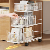 Maxbell Mobile Rolling Cart Metal Under Desk Utility Cart