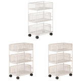 Maxbell Mobile Rolling Cart Metal Under Desk Utility Cart