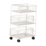 Maxbell Mobile Rolling Cart Metal Under Desk Utility Cart