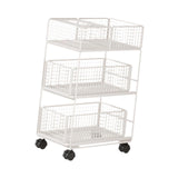 Maxbell Mobile Rolling Cart Metal Under Desk Utility Cart