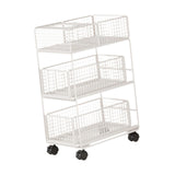 Maxbell Mobile Rolling Cart Metal Under Desk Utility Cart
