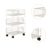 Maxbell Mobile Rolling Cart Metal Under Desk Utility Cart