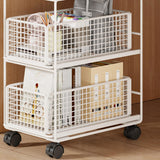 Maxbell Mobile Rolling Cart Metal Under Desk Utility Cart