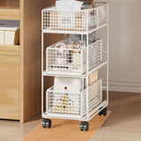 Maxbell Mobile Rolling Cart Metal Under Desk Utility Cart
