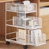 Maxbell Mobile Rolling Cart Metal Under Desk Utility Cart