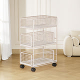 Maxbell Mobile Rolling Cart Metal Under Desk Utility Cart
