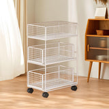 Maxbell Mobile Rolling Cart Metal Under Desk Utility Cart