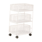 Maxbell Mobile Rolling Cart Metal Under Desk Utility Cart