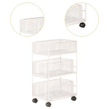 Maxbell Mobile Rolling Cart Metal Under Desk Utility Cart