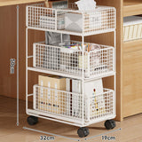 Maxbell Mobile Rolling Cart Metal Under Desk Utility Cart