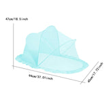 Maxbell Folding Baby Bed Netting Bedding Cute Protective Net for Infant Decor Travel Blue