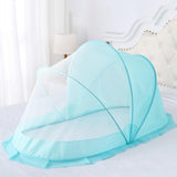 Maxbell Folding Baby Bed Netting Bedding Cute Protective Net for Infant Decor Travel Blue
