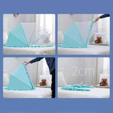 Maxbell Folding Baby Bed Netting Bedding Cute Protective Net for Infant Decor Travel Blue