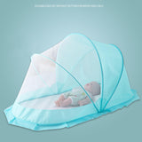 Maxbell Folding Baby Bed Netting Bedding Cute Protective Net for Infant Decor Travel Blue