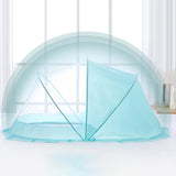 Maxbell Folding Baby Bed Netting Bedding Cute Protective Net for Infant Decor Travel Blue