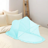 Maxbell Folding Baby Bed Netting Bedding Cute Protective Net for Infant Decor Travel Blue