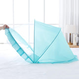 Maxbell Folding Baby Bed Netting Bedding Cute Protective Net for Infant Decor Travel Blue