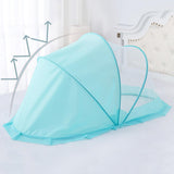 Maxbell Folding Baby Bed Netting Bedding Cute Protective Net for Infant Decor Travel Blue