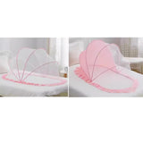 Maxbell Folding Baby Bed Netting Bedding Cute Protective Net for Infant Decor Travel Pink