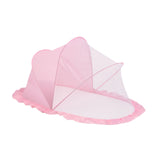 Maxbell Folding Baby Bed Netting Bedding Cute Protective Net for Infant Decor Travel Pink