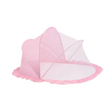 Maxbell Folding Baby Bed Netting Bedding Cute Protective Net for Infant Decor Travel Pink