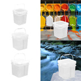 Maxbell Paint Bucket Sealing Leakproof Paint Pail with Handle for BBQ Outdoor Indoor 4 L