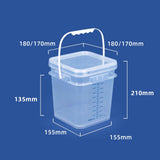 Maxbell Paint Bucket Sealing Leakproof Paint Pail with Handle for BBQ Outdoor Indoor 4 L