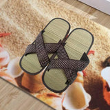 Maxbell Woven Slippers Breathable Non Slip Comfort Open Toe for Daily Household Home M