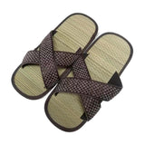 Maxbell Woven Slippers Breathable Non Slip Comfort Open Toe for Daily Household Home L