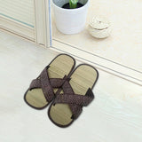Maxbell Woven Slippers Breathable Non Slip Comfort Open Toe for Daily Household Home L