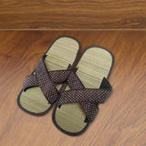 Maxbell Woven Slippers Breathable Non Slip Comfort Open Toe for Daily Household Home L