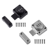 Maxbell Password Rotary Hasp Lock Gate Door Latch Locks for Protecting Private Space Black