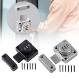 Maxbell Password Rotary Hasp Lock Gate Door Latch Locks for Protecting Private Space Black