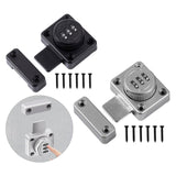 Maxbell Password Rotary Hasp Lock Gate Door Latch Locks for Protecting Private Space Black