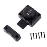 Maxbell Password Rotary Hasp Lock Gate Door Latch Locks for Protecting Private Space Black