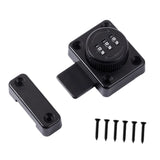 Maxbell Password Rotary Hasp Lock Gate Door Latch Locks for Protecting Private Space Black