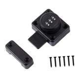Maxbell Password Rotary Hasp Lock Gate Door Latch Locks for Protecting Private Space Black
