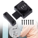 Maxbell Password Rotary Hasp Lock Gate Door Latch Locks for Protecting Private Space Black