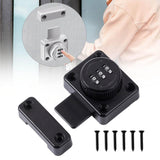 Maxbell Password Rotary Hasp Lock Gate Door Latch Locks for Protecting Private Space Black