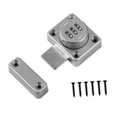Maxbell Password Rotary Hasp Lock Gate Door Latch Locks for Protecting Private Space Silver