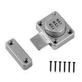 Maxbell Password Rotary Hasp Lock Gate Door Latch Locks for Protecting Private Space Silver