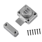 Maxbell Password Rotary Hasp Lock Gate Door Latch Locks for Protecting Private Space Silver
