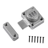 Maxbell Password Rotary Hasp Lock Gate Door Latch Locks for Protecting Private Space Silver