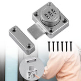 Maxbell Password Rotary Hasp Lock Gate Door Latch Locks for Protecting Private Space Silver