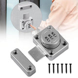 Maxbell Password Rotary Hasp Lock Gate Door Latch Locks for Protecting Private Space Silver