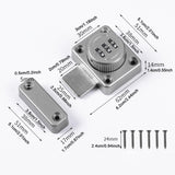 Maxbell Password Rotary Hasp Lock Gate Door Latch Locks for Protecting Private Space Silver