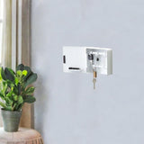 Maxbell Key Lock Box Wall Mount Modern Key Management for Living Room Hotel Corridor White