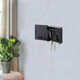 Maxbell Key Lock Box Wall Mount Modern Key Management for Living Room Hotel Corridor Black