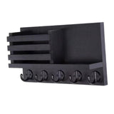 Maxbell Wooden Mail Organizer Hanger Rack Kitchen Porch Wall Mounted Key Holder Hook